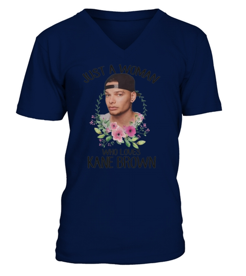 Just a woman who loves Kane Brown V-Neck T-shirt