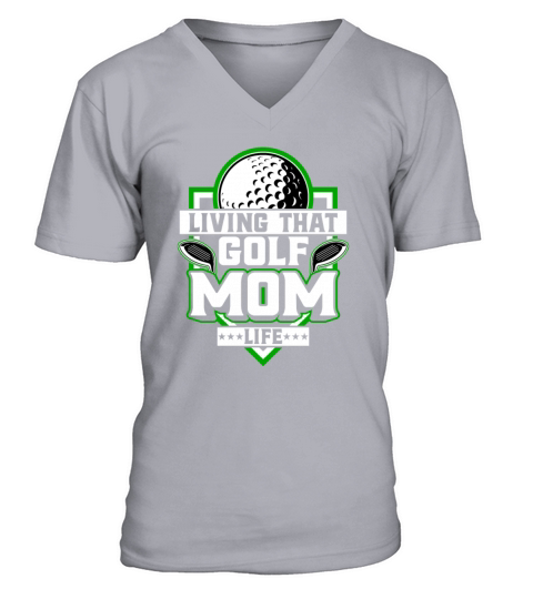 Living That Golf Mom Life - Golfer Golfing Golf V-Neck T-shirt