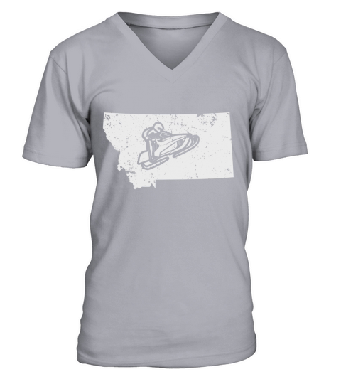 Montana Snowmobile Racing Shirt Snowmachine Shirt V-Neck T-shirt