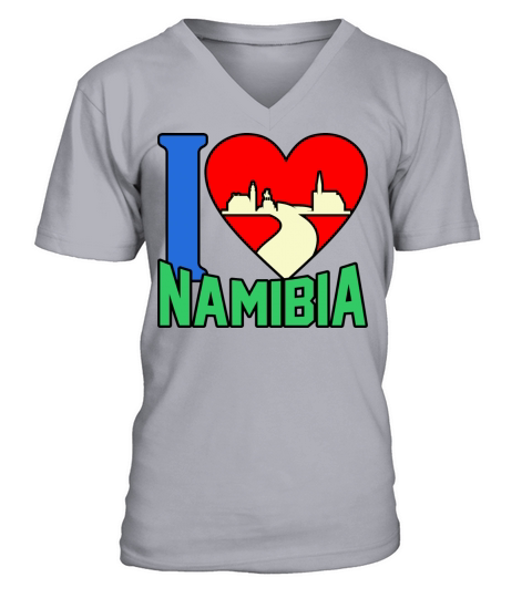 Namibia Flag Vintage Distressed Namibia V-Neck T-shirt