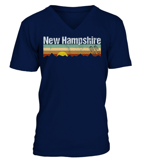 New Hampshire Vintage New Hampshire Hiking V-Neck T-shirt