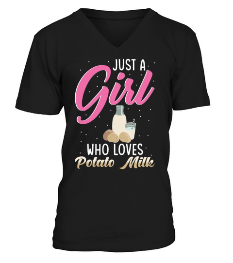 Potato Milk Saying V-Neck T-shirt