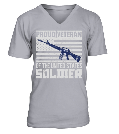 Proud Veteran Of The United States Soldier V-Neck T-shirt