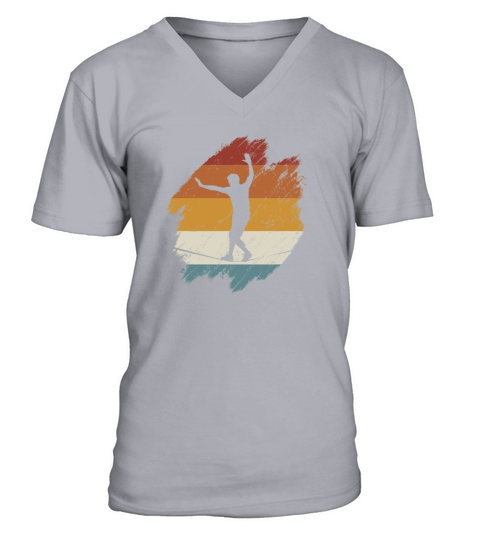 Retro vintage Slackline V-Neck T-shirt