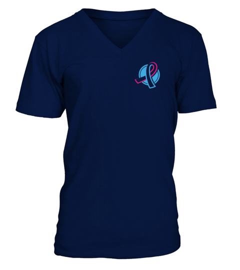 Ribbon Cure-Pregnancy Infant Loss Awareness Ribbon V-Neck T-shirt