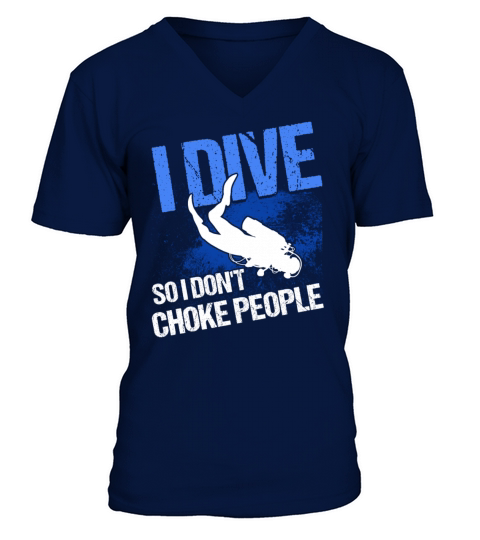 Scuba Diving Gift Underwater Lover Scuba Diver V-Neck T-shirt