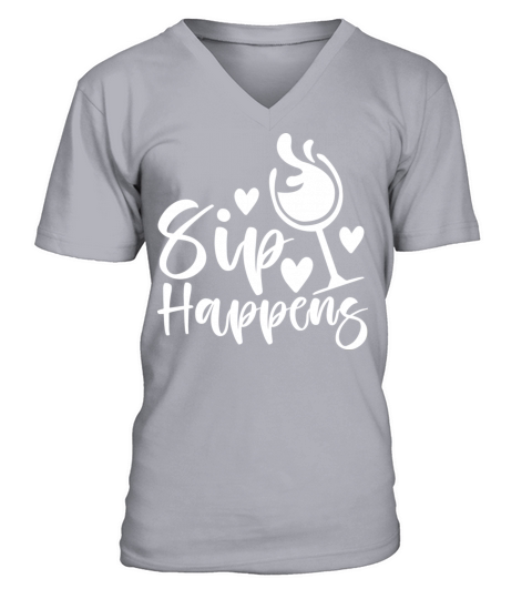 Sip Happens V-Neck T-shirt
