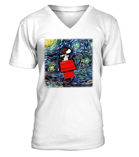 Snoopy Fly V-Neck T-shirt