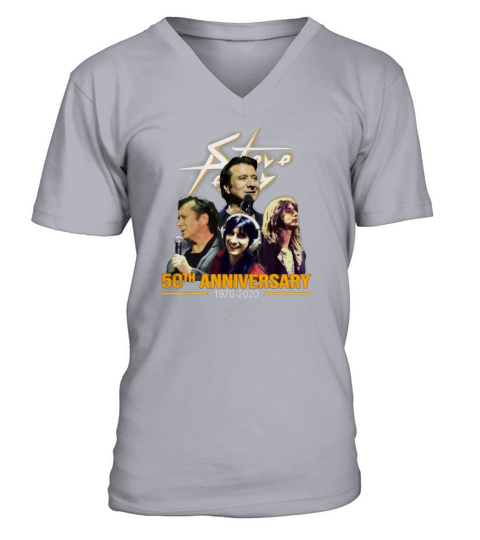 Steve Perry 50th anniversary 1970-2020 signature shirt V-Neck T-shirt