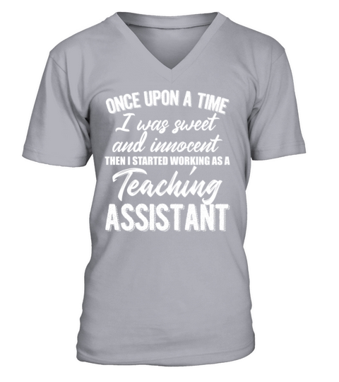 Sweet Innocent Then Working As Teaching Assistant V-Neck T-shirt