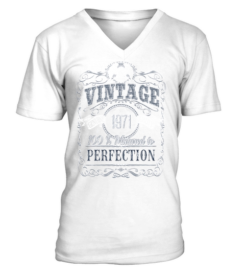 Vinage 1971 birthday year of birth 1971 gift V-Neck T-shirt