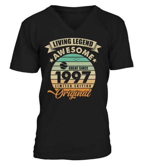 Vintaga 1997 Birthday V-Neck T-shirt