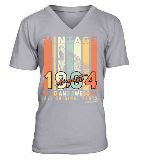 Vintage 1964 August V-Neck T-shirt
