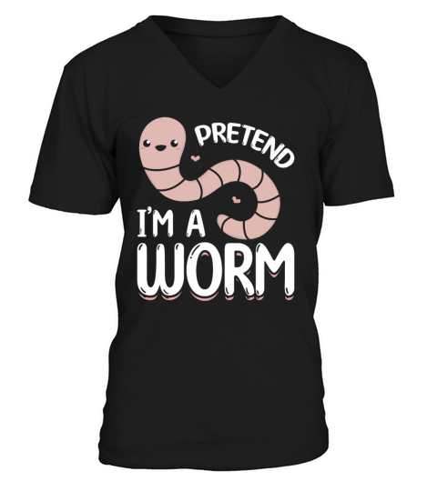 Worm Farm Cute Worm Composting Worm Lover Pretend V-Neck T-shirt