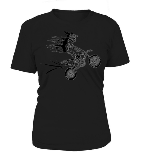 dirtbike motocross flying back fired biker Women's T-Shirt