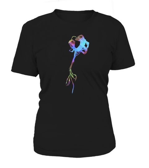 Flower Icon Shape Plant Colorful Glitter Women's T-Shirt