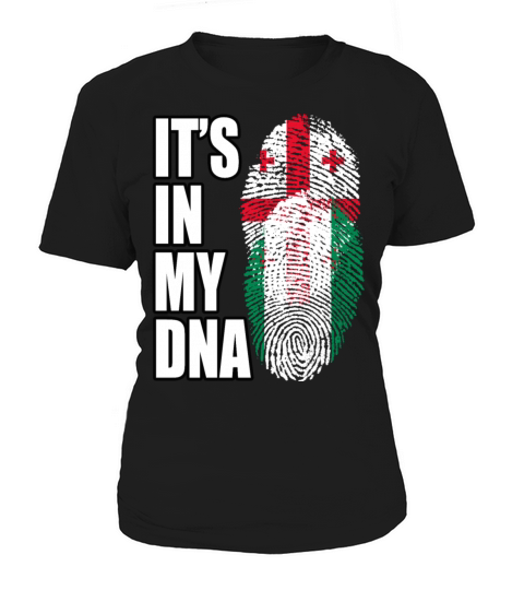 Georgian And Nigerian Mix Heritage DNA Flag Women's T-Shirt