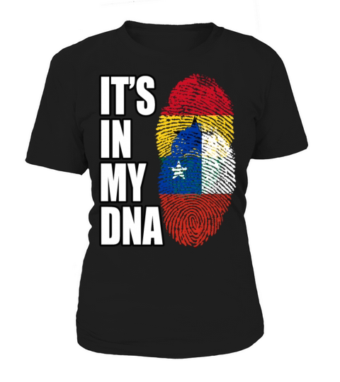 Ghanaian And Chilean Mix Heritage DNA Flag Women's T-Shirt