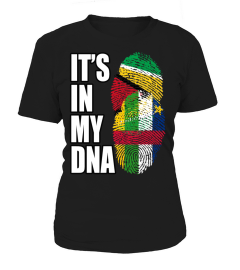 Guyanese And Central African Mix Heritage DNA Flag Women's T-Shirt