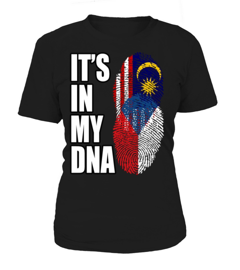 Malaysian And Czech Mix Heritage DNA Flag Women's T-Shirt