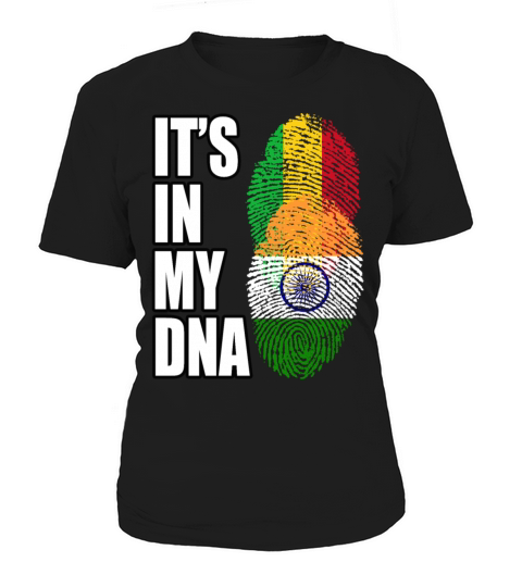 Malian And Indian Mix Heritage DNA Flag Women's T-Shirt