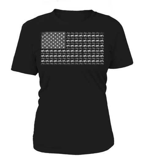 Motorbike USA Flag 4th of July Vintage Motorcycles Women's T-Shirt
