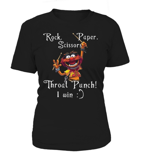 The Muppets Rock Paper Scissors throat punch I win shirt Women's T-Shirt