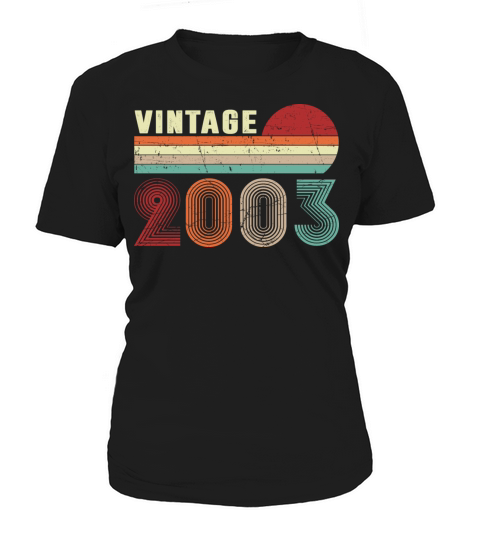 Vintage 2003 Boys Girls 19 Years Old 19th Birthday Women's T-Shirt