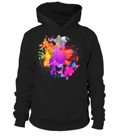 Flower Dance Flamingo Splash of Colors Art Hoodie Unisex