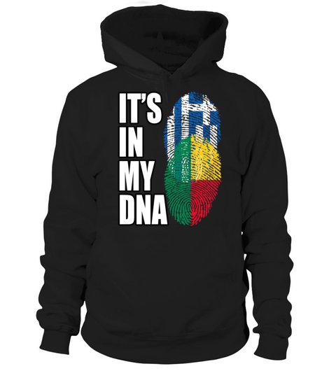 Greek And Benin Mix Heritage DNA Flag Hoodie Unisex