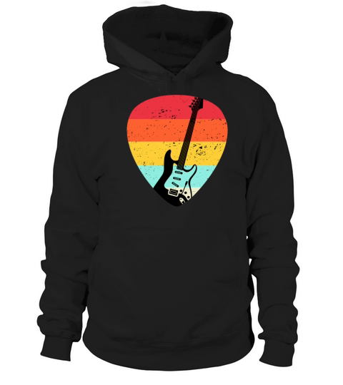 Guitar Shirt Guitar Pick Retro Vintage Guitars Hoodie Unisex