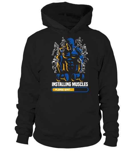 Installing Muscles Please Wait Gym Rat Motivation Hoodie Unisex