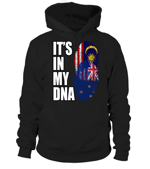 Malaysian And New Zealand Mix Heritage DNA Flag Hoodie Unisex