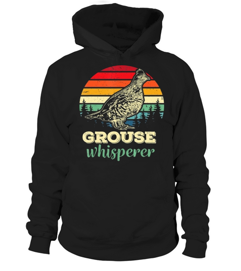 Mens Retro Ruffed Grouse Whisperer Bird Hunting Birding Gift T-Shirt Hoodie Unisex