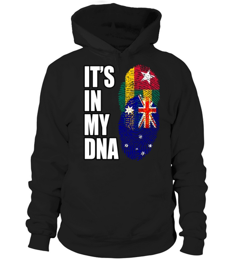 Togolese And Australian Mix Heritage DNA Flag Hoodie Unisex