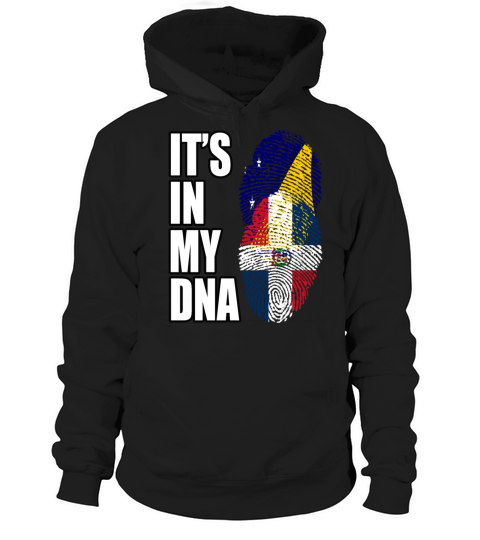Tokelauan And Dominican Mix Heritage DNA Flag Hoodie Unisex