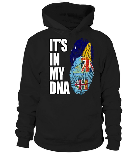 Tokelauan And Fijian Mix Heritage DNA Flag Hoodie Unisex