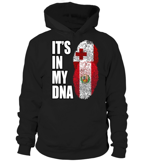 Tongan And Peruvian Mix Heritage DNA Flag Hoodie Unisex