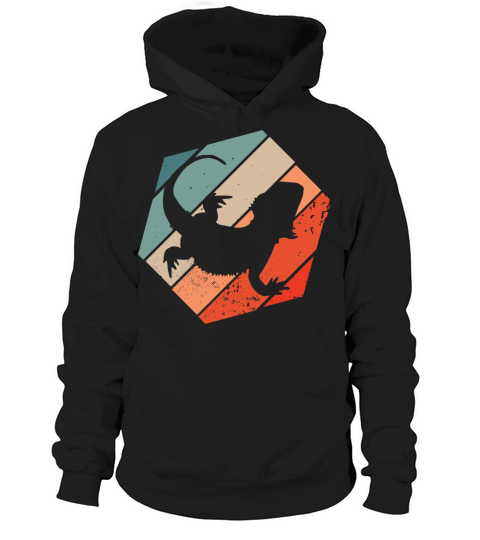 Vintage Retro Bearded Dragon Hoodie Unisex