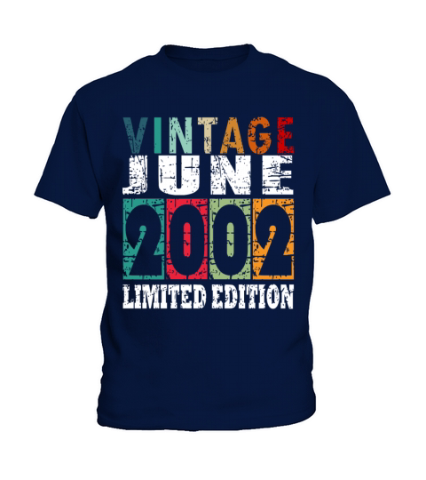 2002 vintage born in June gift Kids T-Shirt