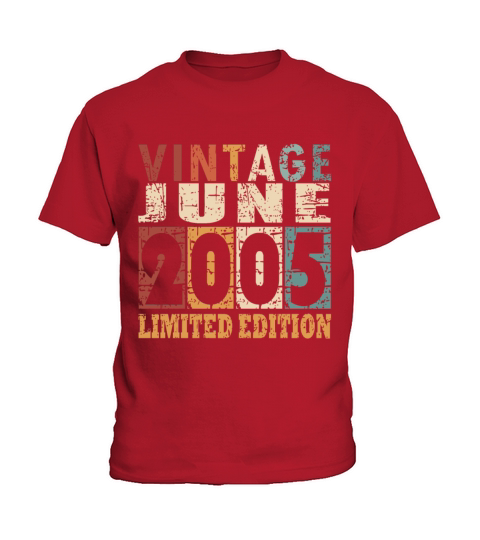 2005 vintage born in June gift Kids T-Shirt