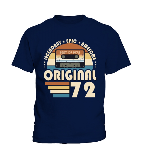 50th birthday vintage 1972 original 1972 Kids T-Shirt