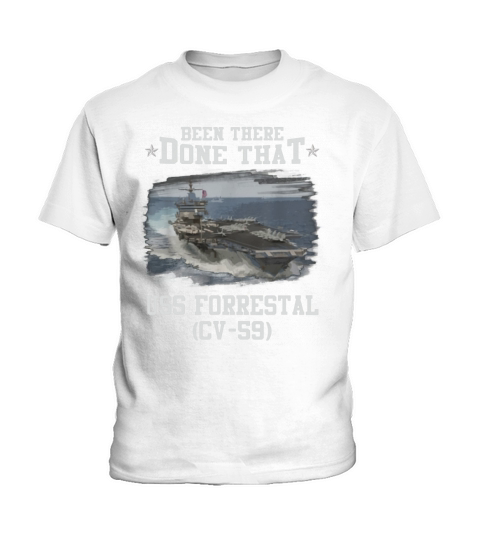Awesome CV-59 USS FORRESTAL Navy Ships Tee shirt Kids T-Shirt