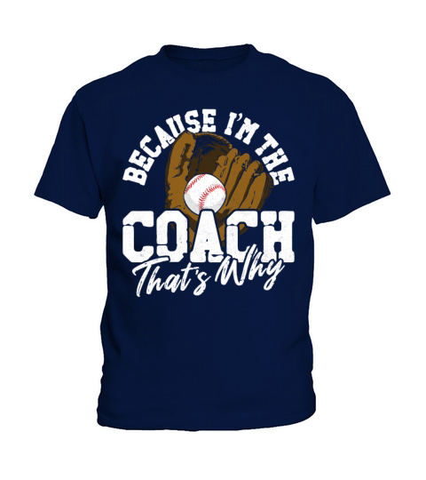 Baseball Fan Coach Vintage Because Kids T-Shirt