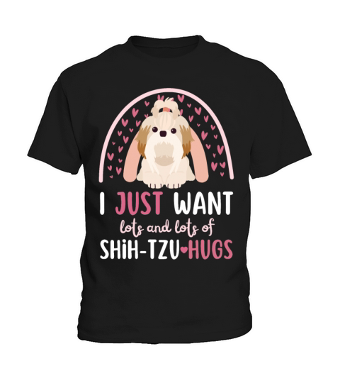 Cute Shih Tzu Lover Kawaii Kids T-Shirt