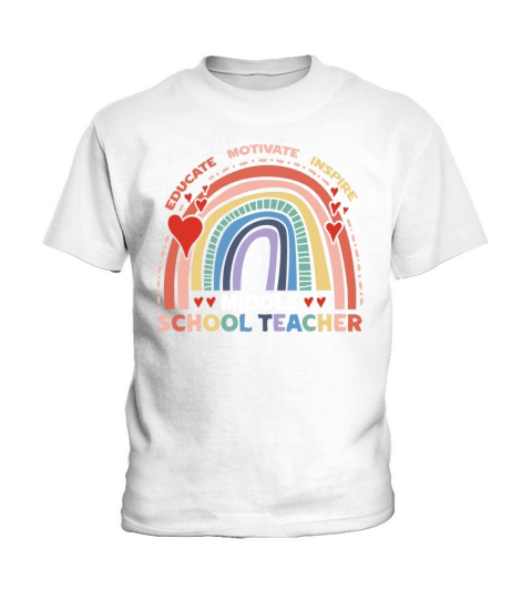 Educate Motivate Inspire Middle School Teacher Kids T-Shirt
