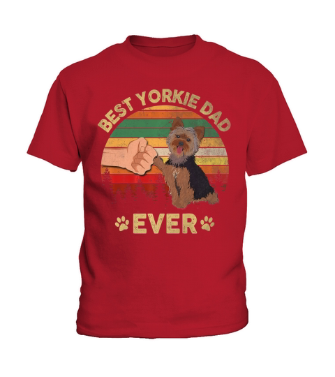 Father Day Best Yorkie Dad Ever Vintage shirt Kids T-Shirt