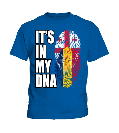 Georgian And Chadian Mix Heritage DNA Flag Kids T-Shirt