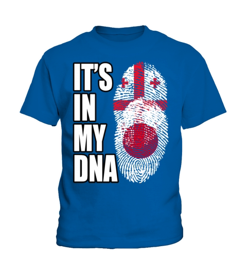 Georgian And Japanese Mix Heritage DNA Flag Kids T-Shirt