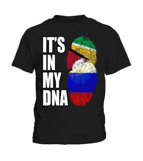 Guyanese And Russian Mix Heritage DNA Flag Kids T-Shirt